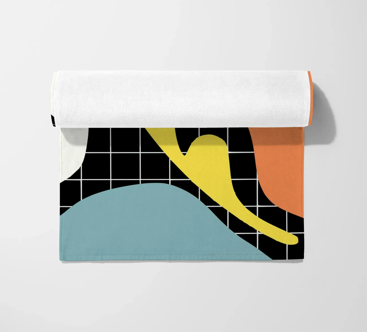 Blauw segment strandhanddoek van Little Dean