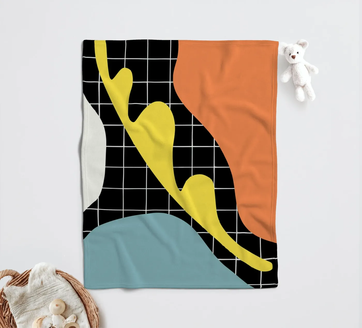 Blaues Segment Fleecedecke von Little Dean