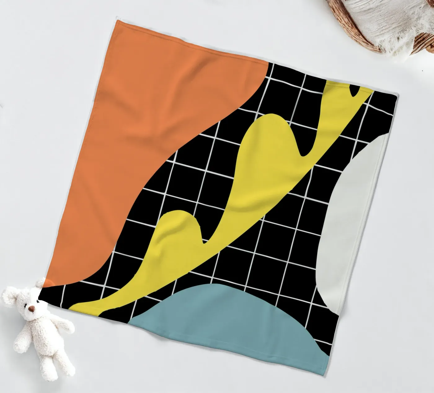 Blaues Segment Fleecedecke von Little Dean