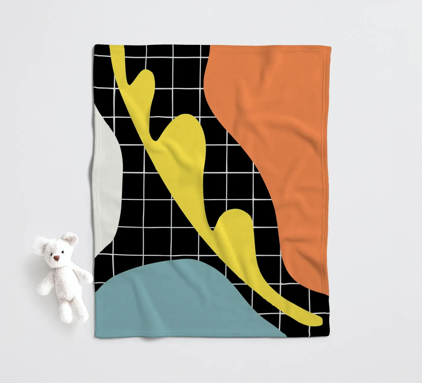 Blaues Segment Fleecedecke von Little Dean