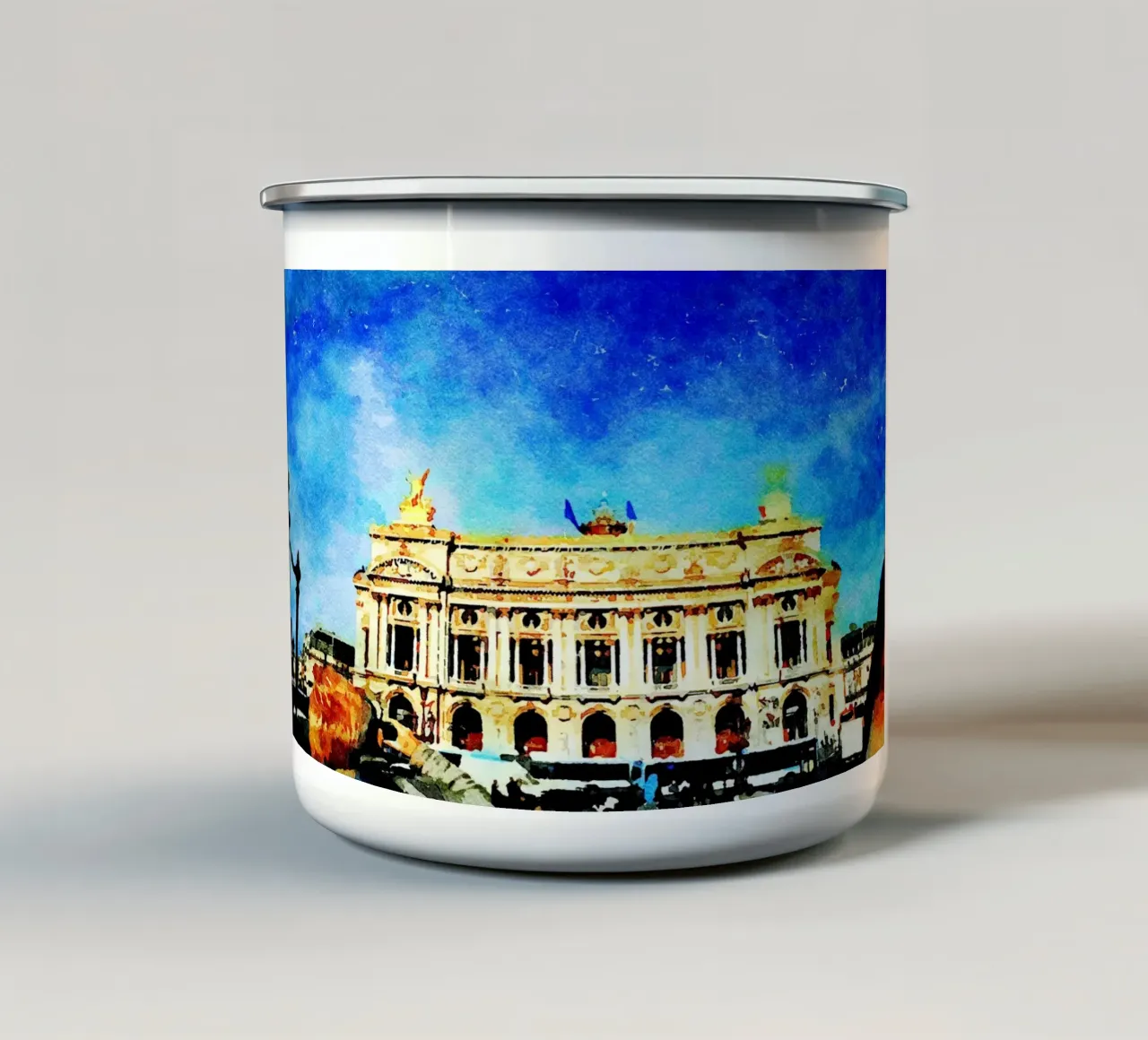 A Parigi tazza in smalto da Massimo Frascogna