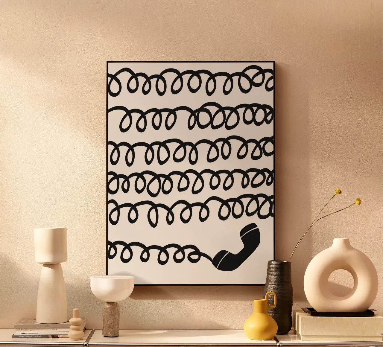 Telefono retrò plexiglass da Kim Hubball Studio