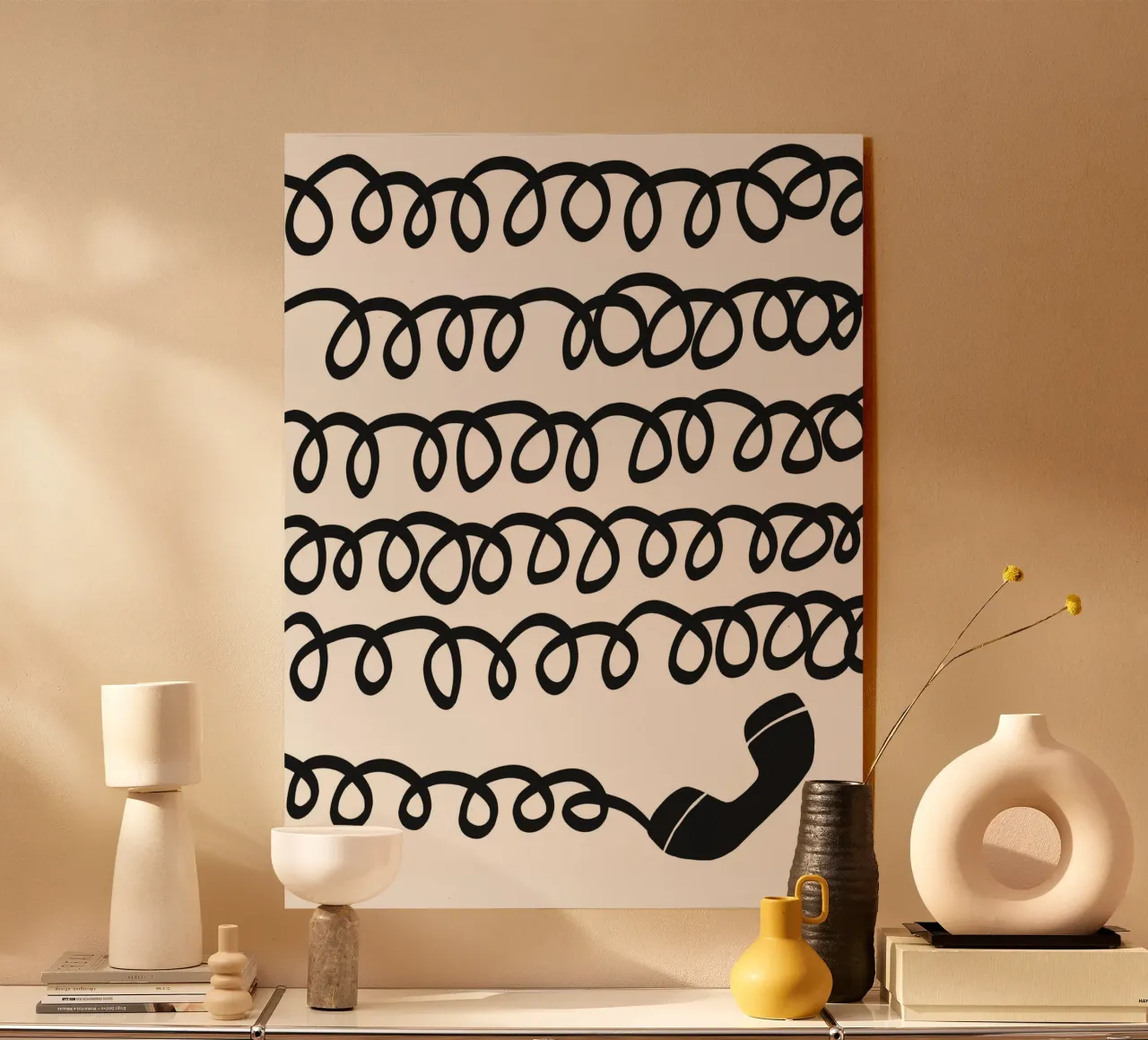 Telefono retrò plexiglass da Kim Hubball Studio