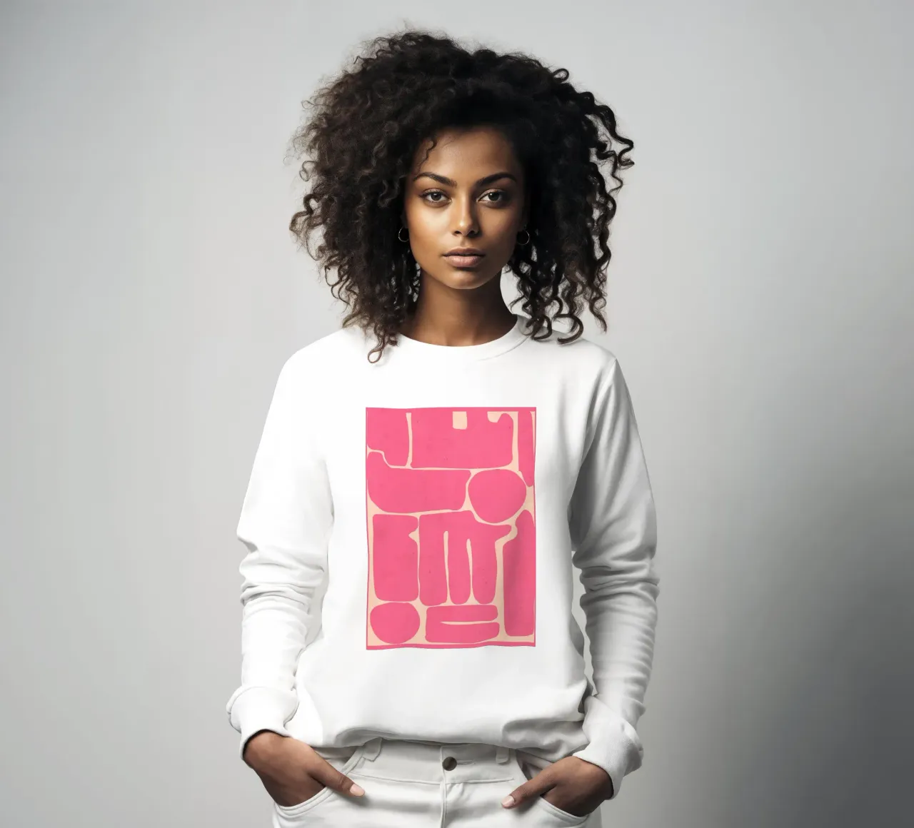 Moderno Rosa Astratto Forme Minimali felpa da ThingDesign