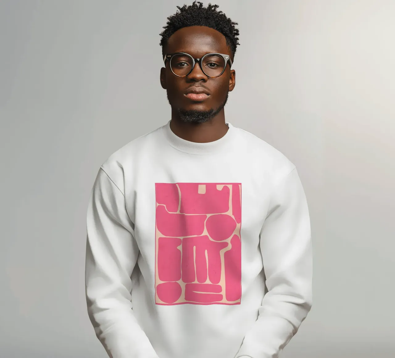 Moderno Rosa Astratto Forme Minimali felpa da ThingDesign
