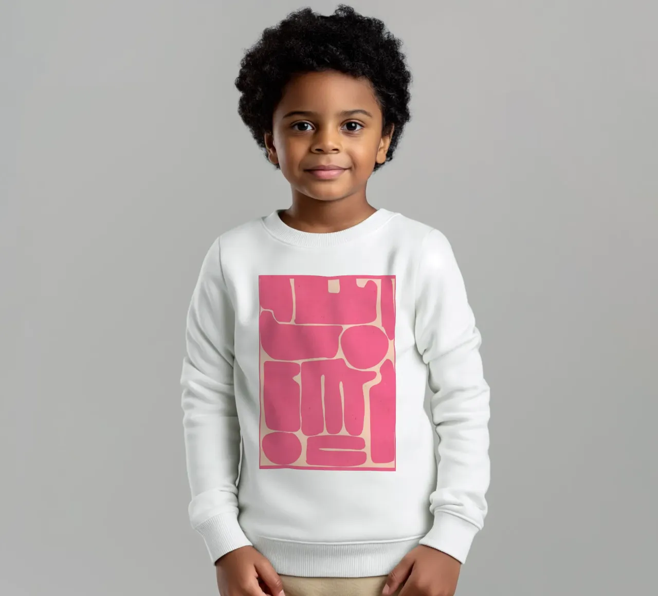 Moderno Rosa Astratto Forme Minimali felpa bambino da ThingDesign