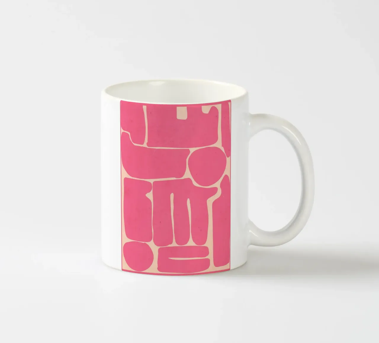 Moderno Rosa Astratto Forme Minimali tazza in ceramica da ThingDesign