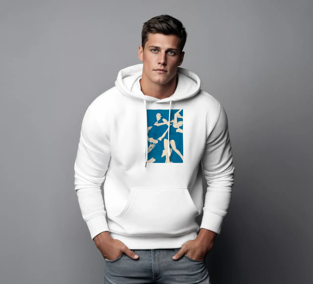 Ballare in blu felpa con cappuccio da ThingDesign