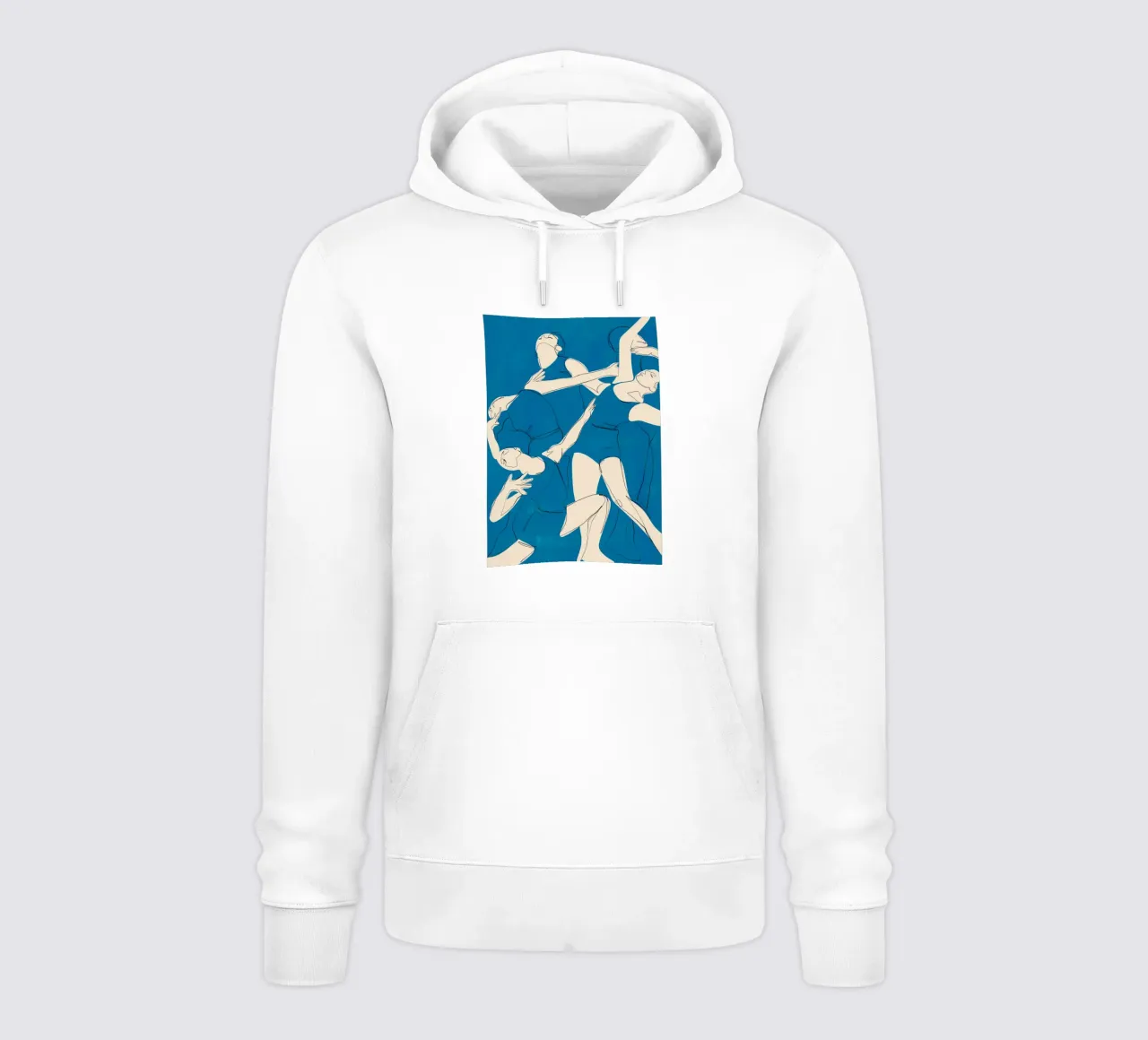Ballare in blu felpa con cappuccio da ThingDesign