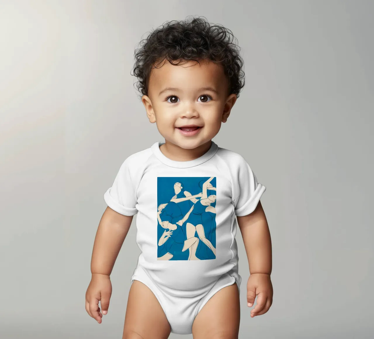 Ballare in blu body neonato maniche corte da ThingDesign