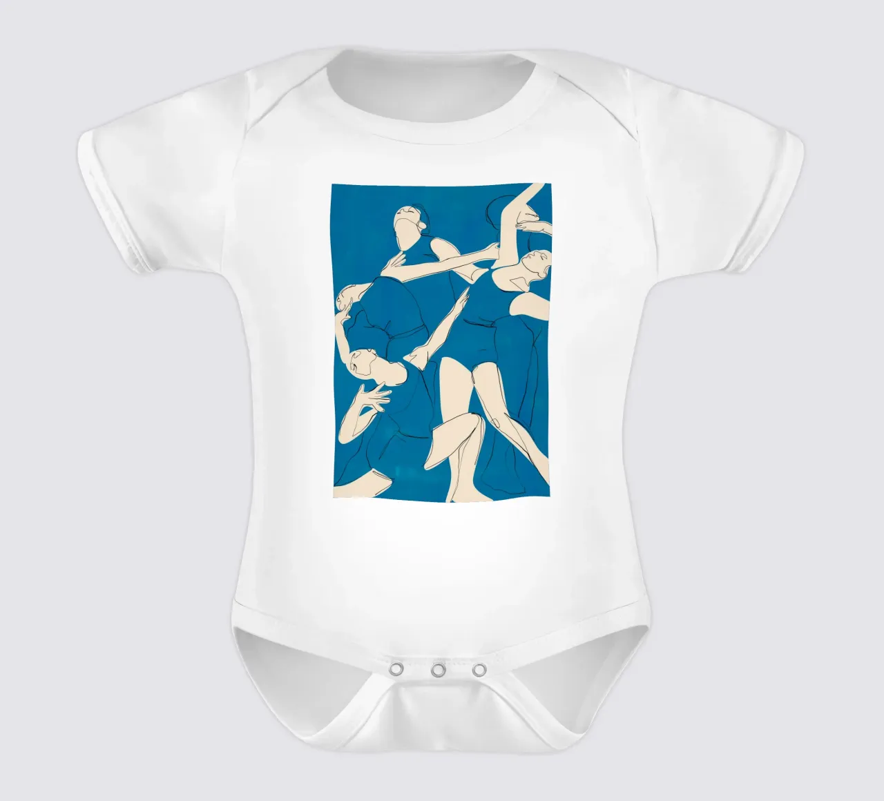 Ballare in blu body neonato maniche corte da ThingDesign