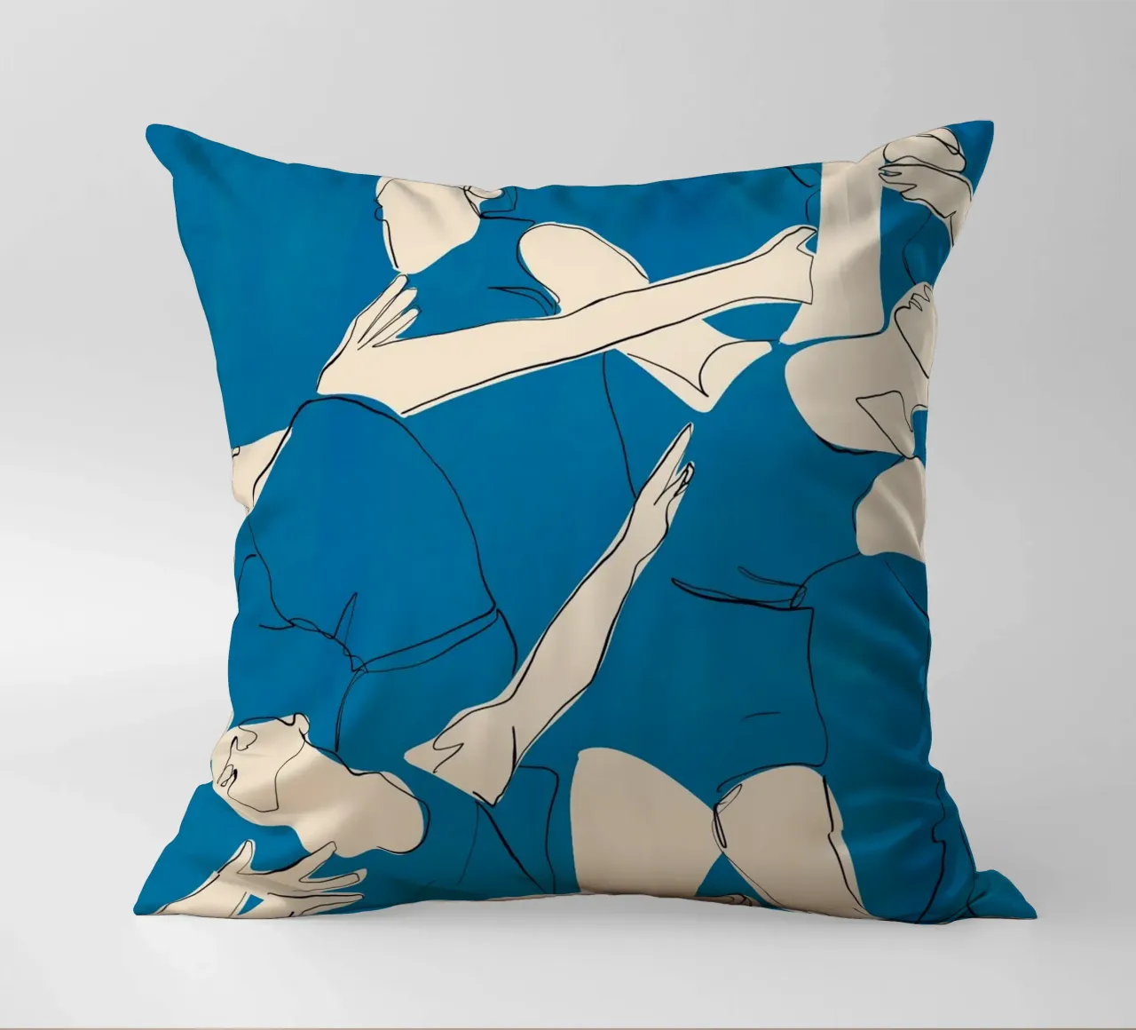 Ballare in blu cuscino da ThingDesign