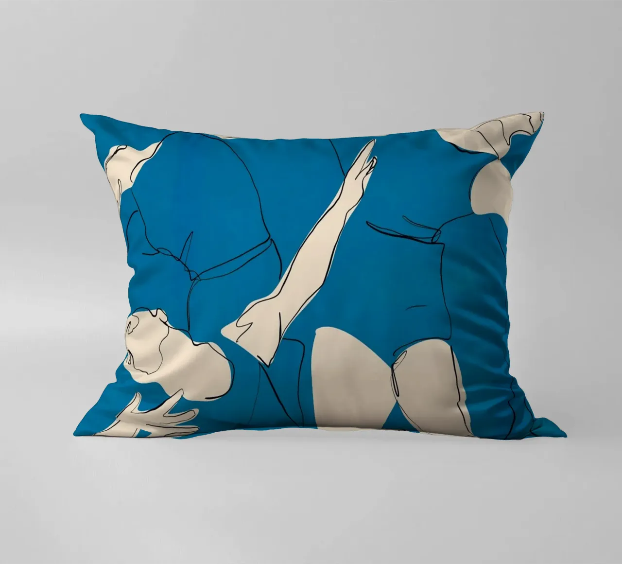 Ballare in blu cuscino da ThingDesign