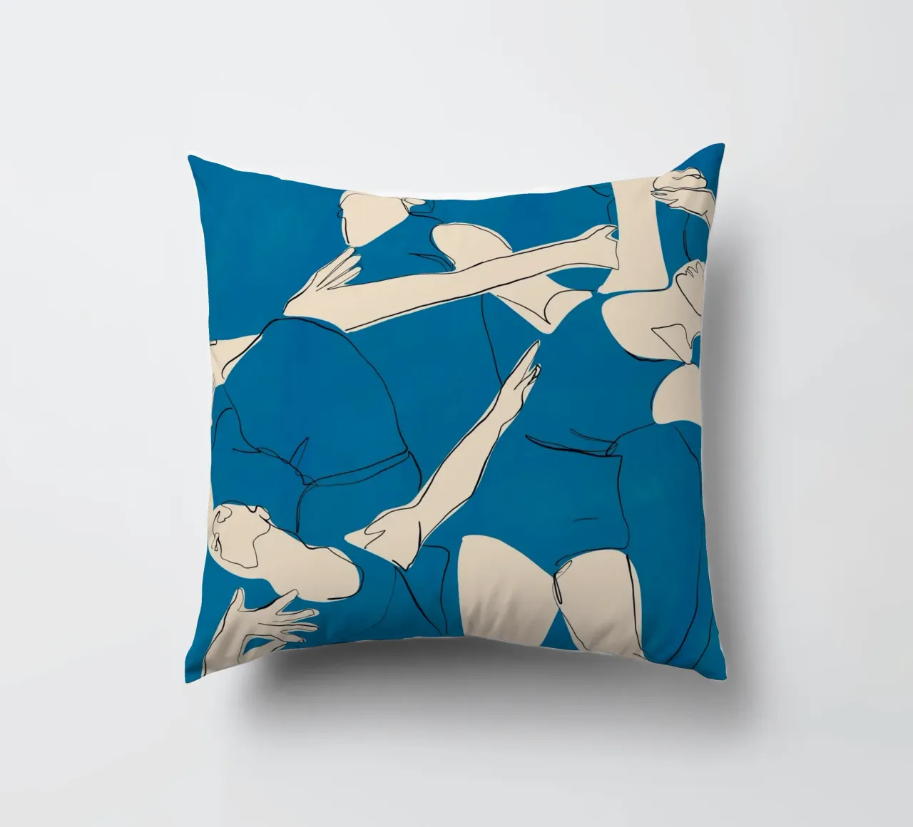 Ballare in blu cuscino da ThingDesign