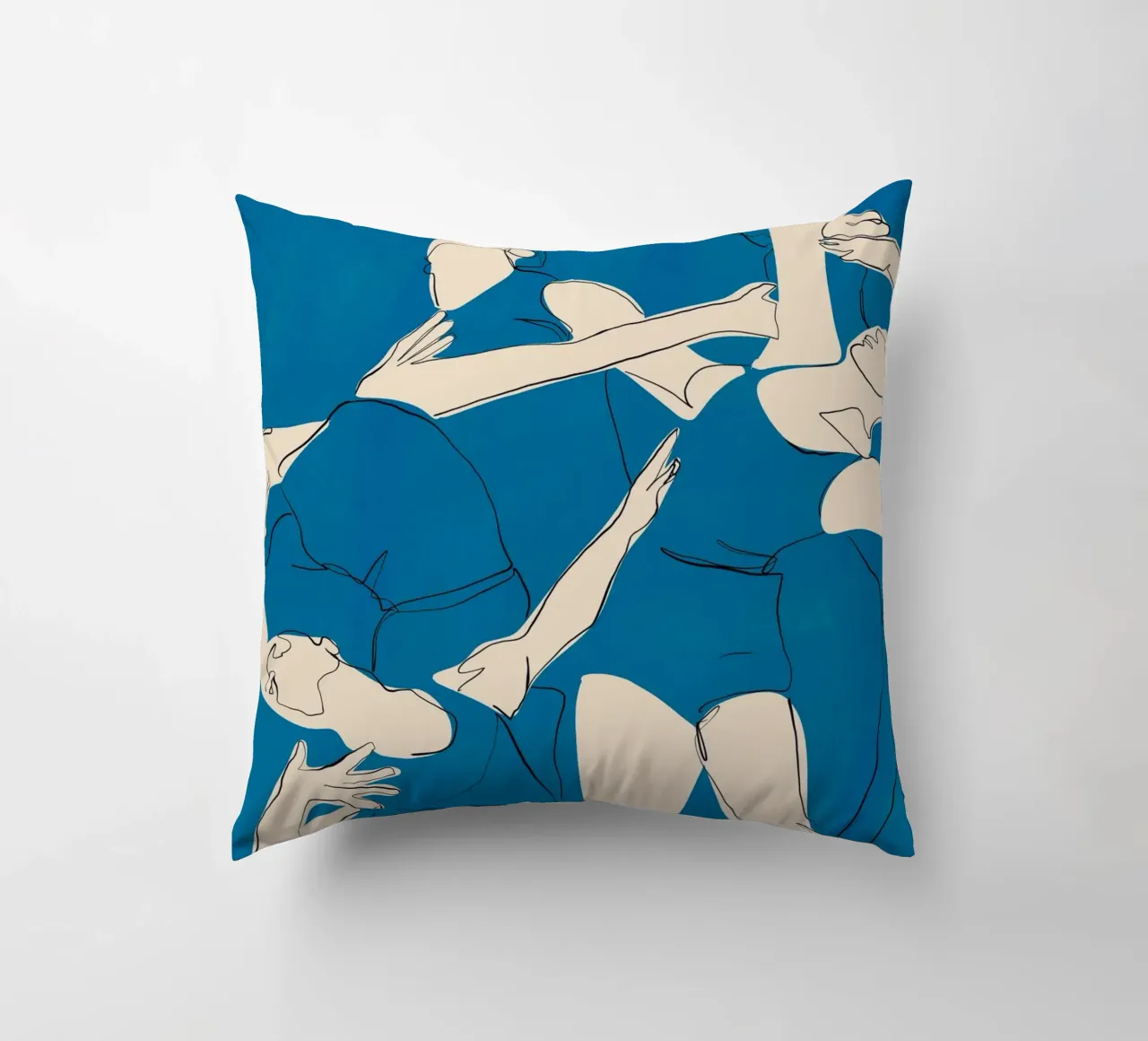 Ballare in blu cuscino da ThingDesign
