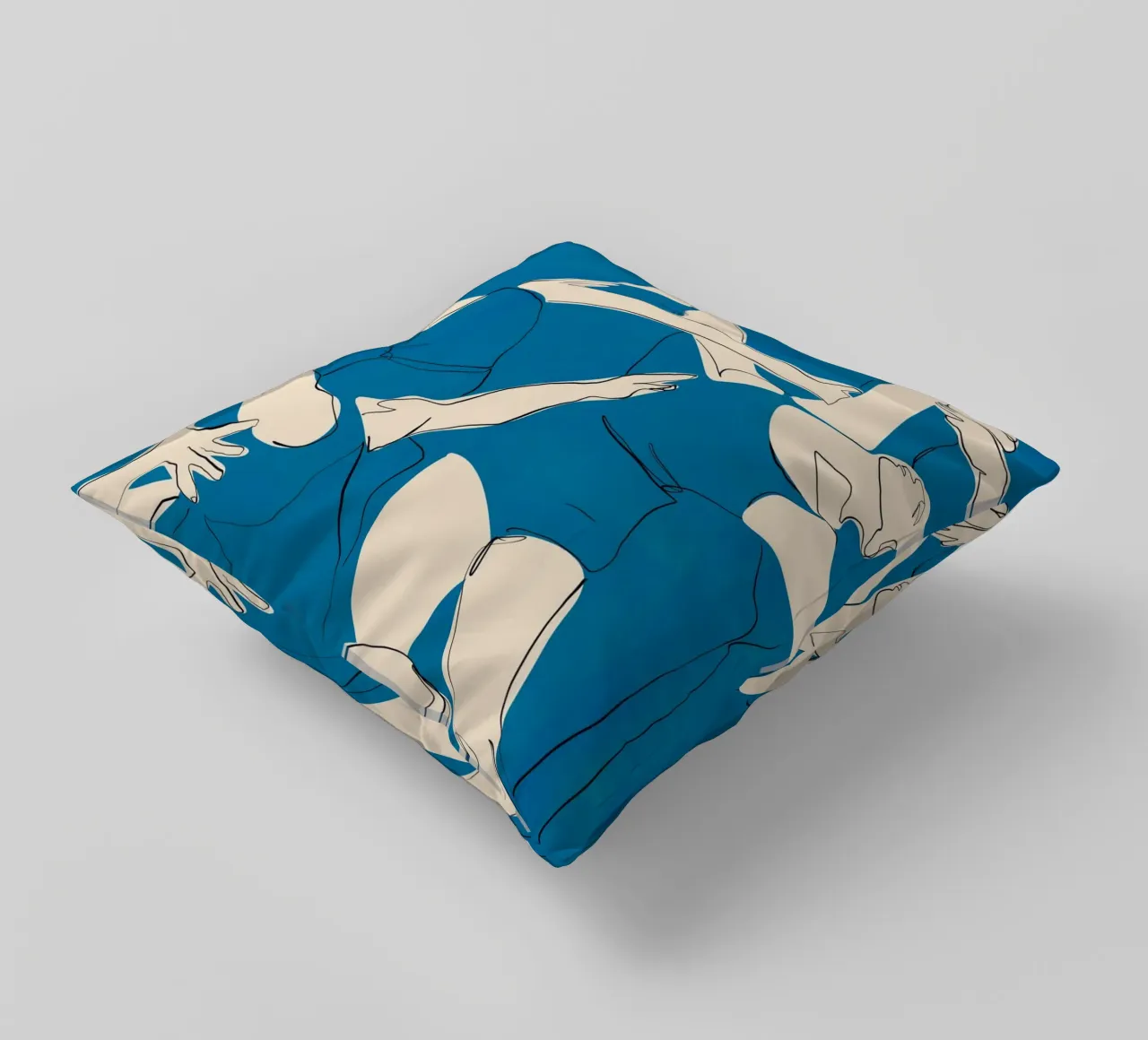 Ballare in blu cuscino da ThingDesign