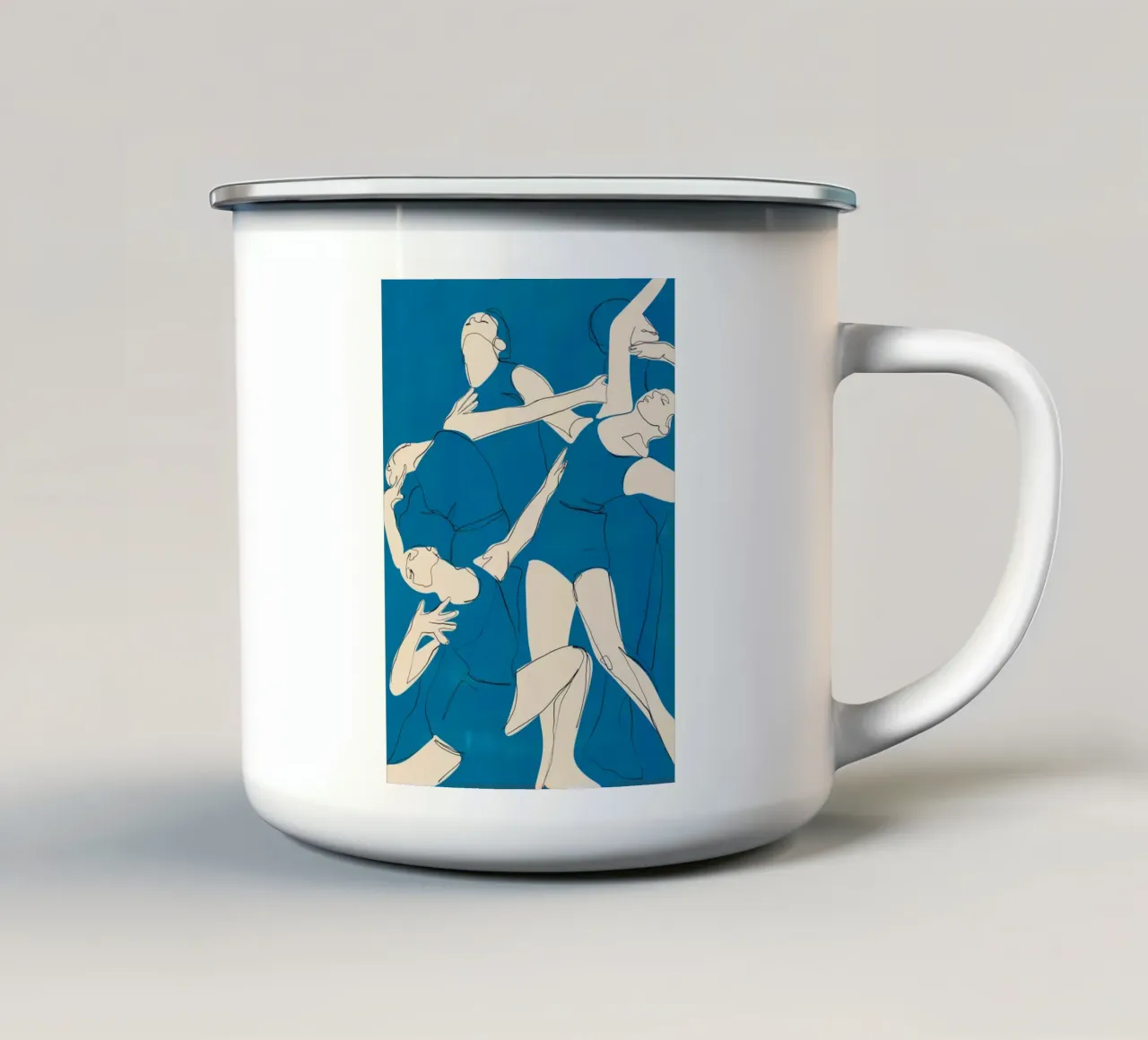Ballare in blu tazza in smalto da ThingDesign