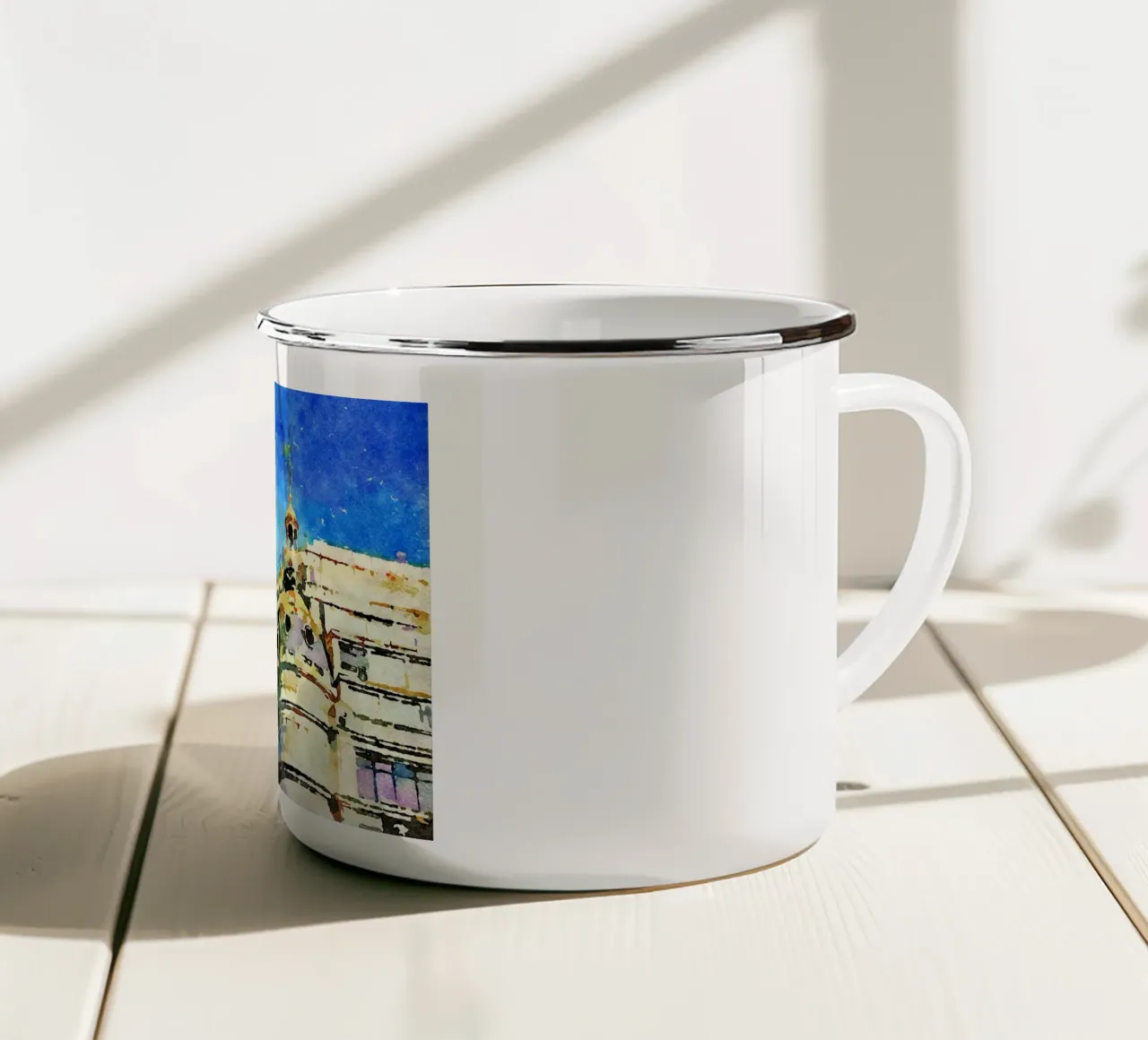 A Parigi tazza in smalto da Massimo Frascogna