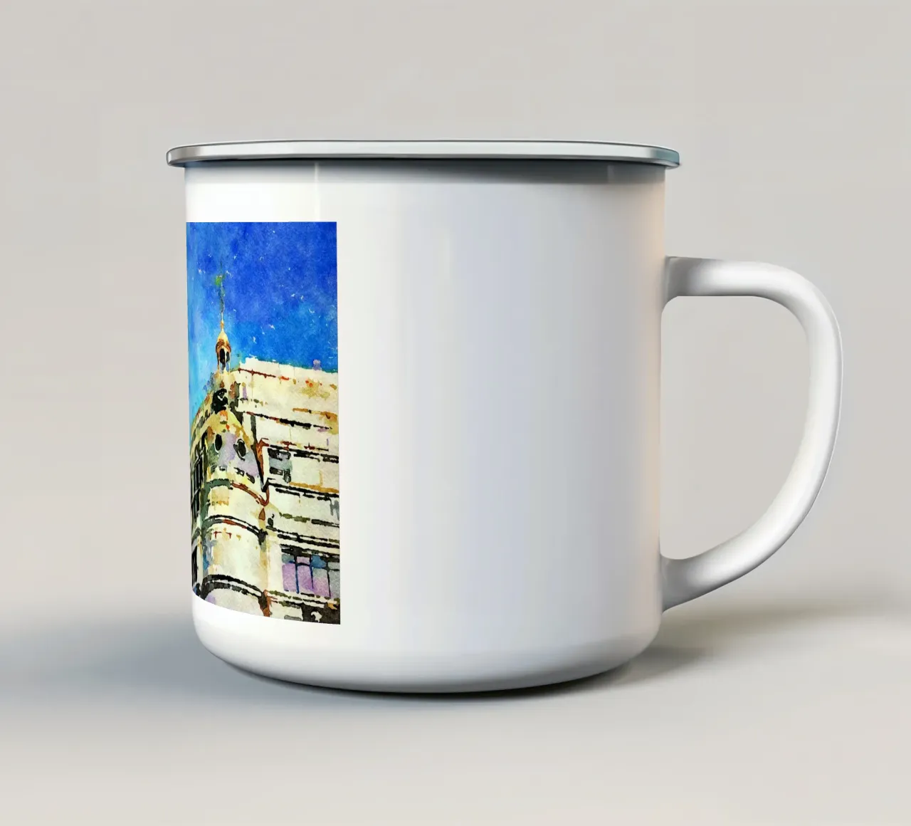 A Parigi tazza in smalto da Massimo Frascogna