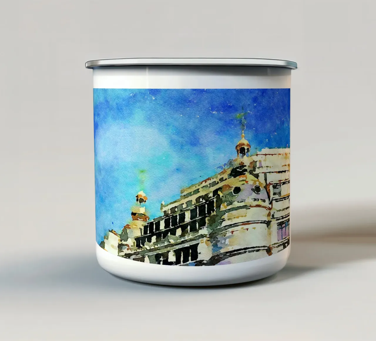A Parigi tazza in smalto da Massimo Frascogna