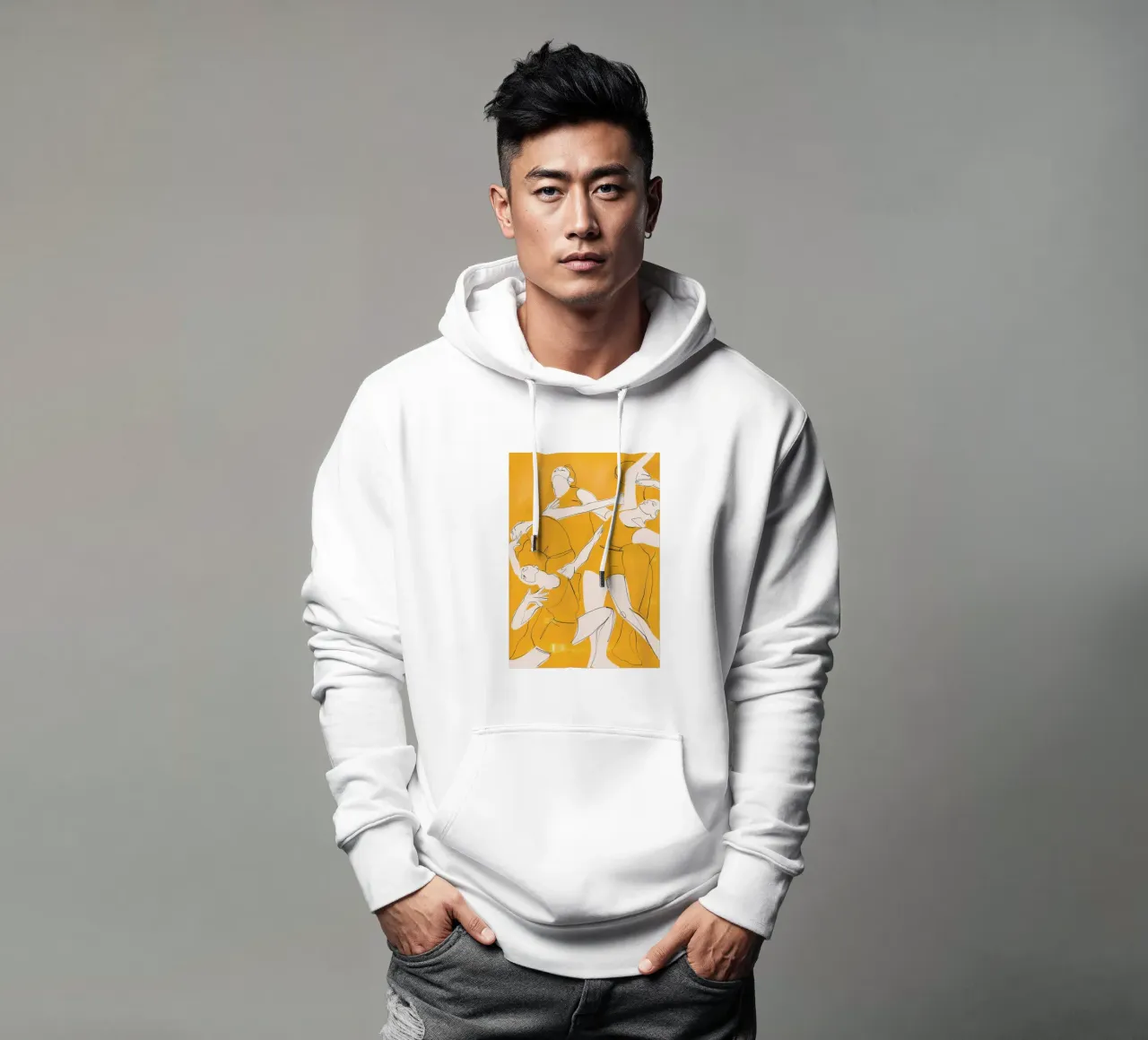 Ballare in giallo felpa con cappuccio da ThingDesign