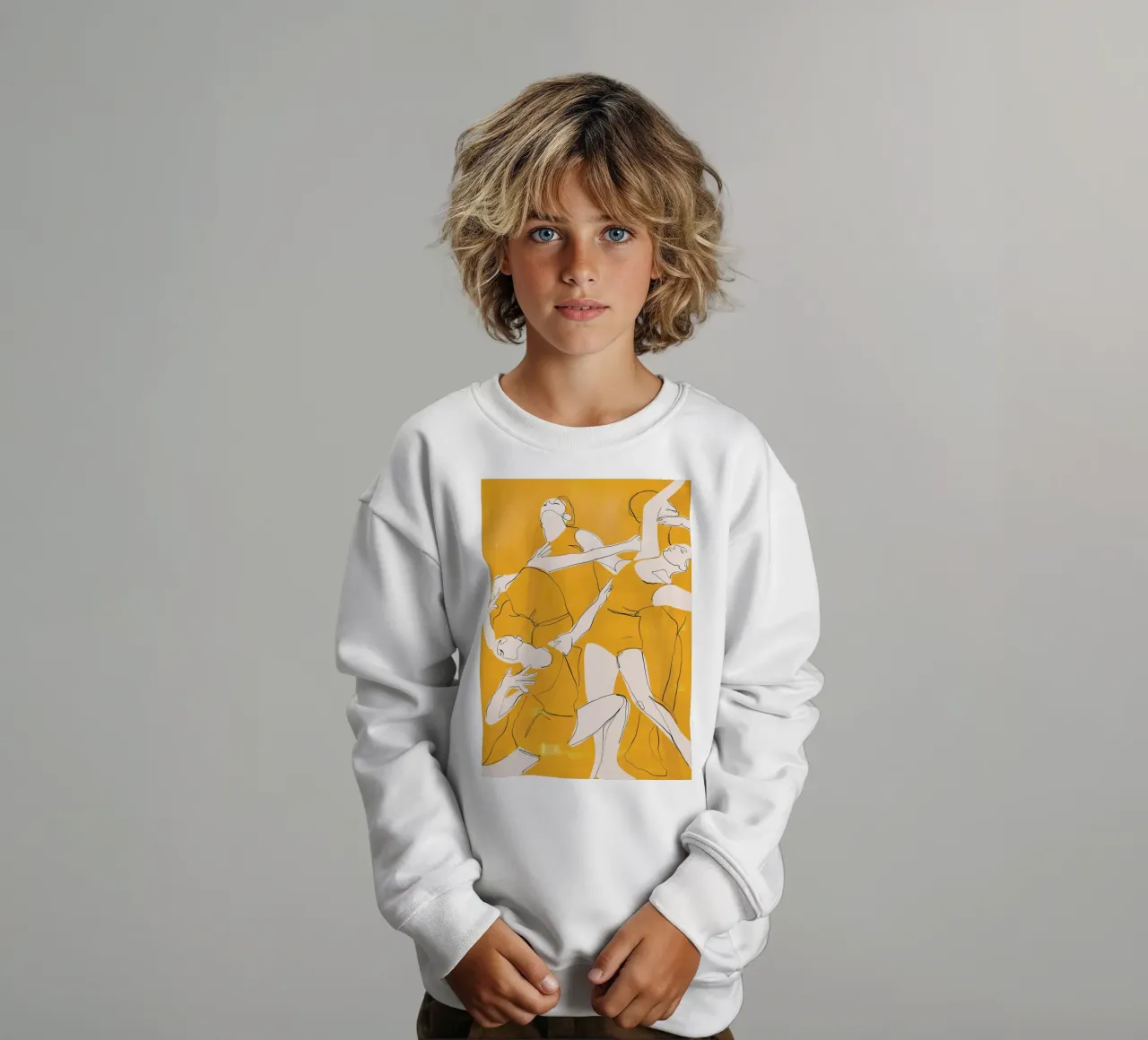Ballare in giallo felpa bambino da ThingDesign