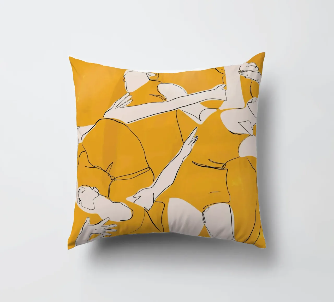 Ballare in giallo cuscino da ThingDesign
