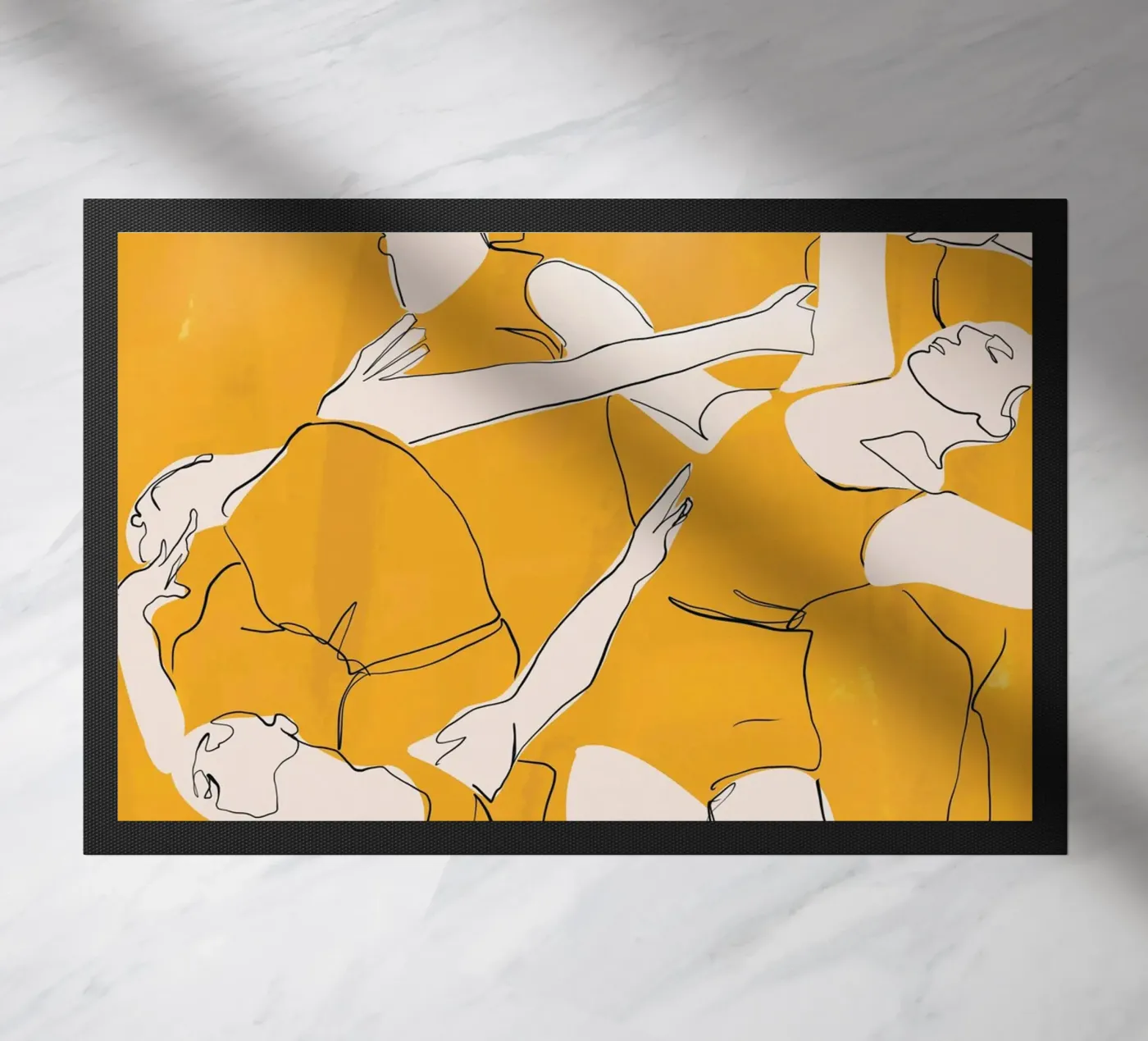 Dancing in Yellow doormat by ThingDesign