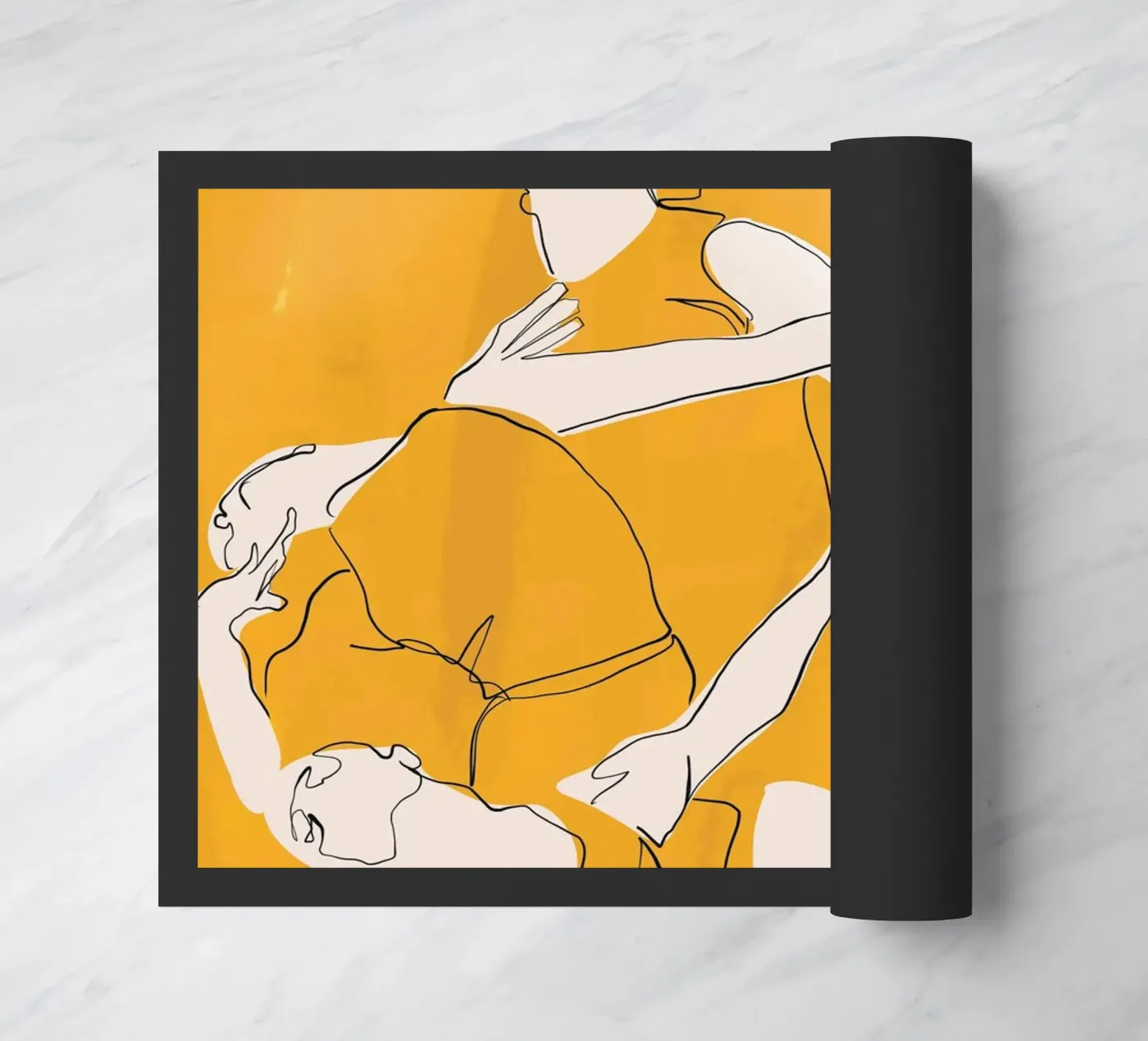 Dancing in Yellow doormat by ThingDesign