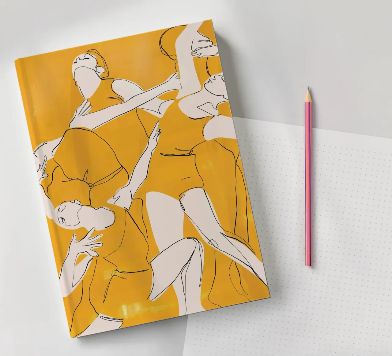 Danser en jaune carnet de notes de ThingDesign