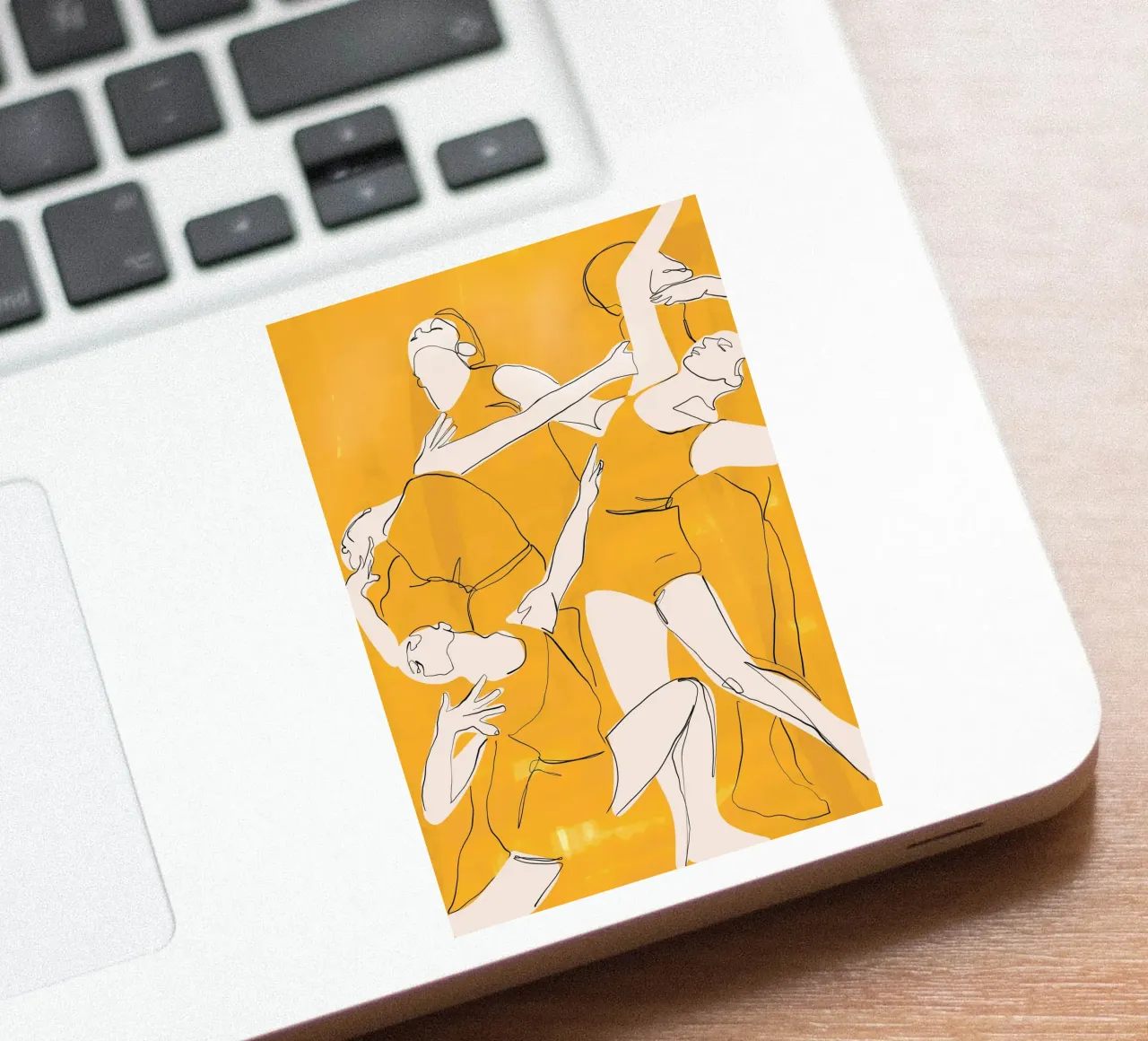 Danser en jaune autocollant de ThingDesign