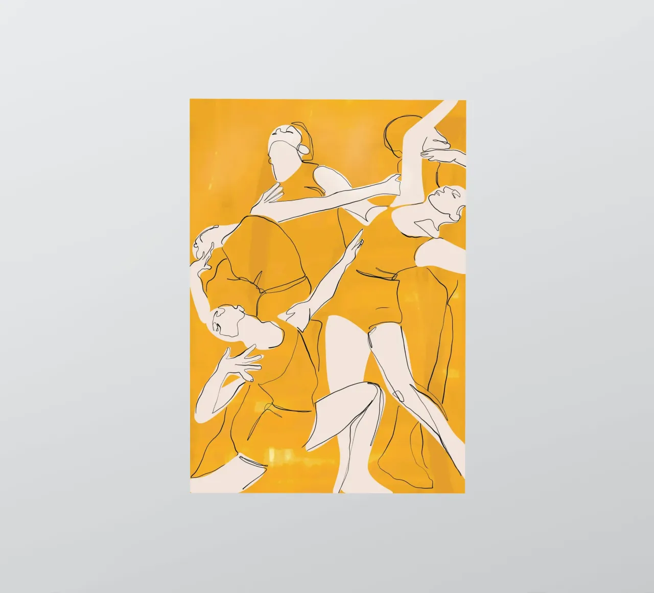 Danser en jaune autocollant de ThingDesign