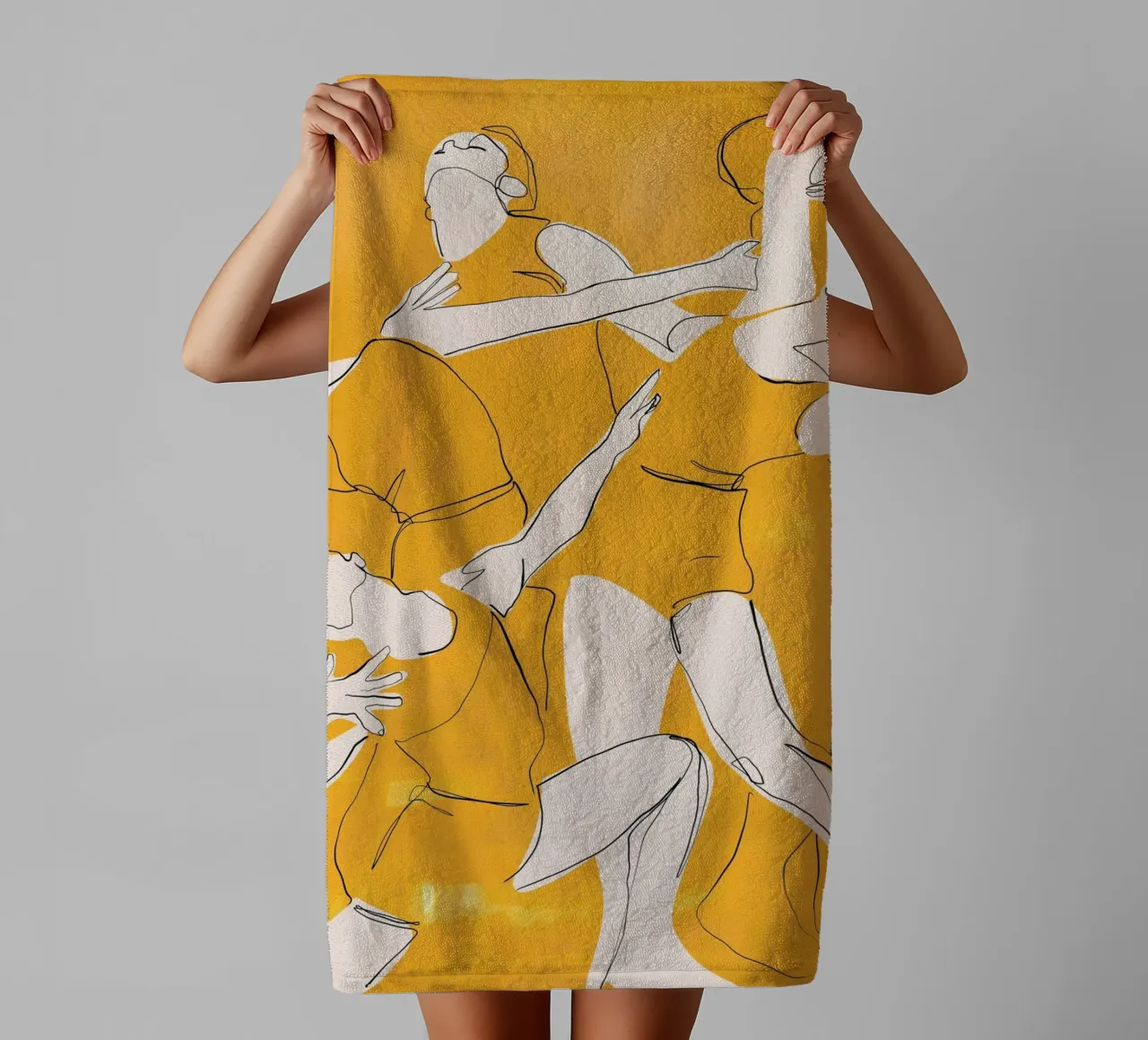 Ballare in giallo asciugamano da bagno da ThingDesign
