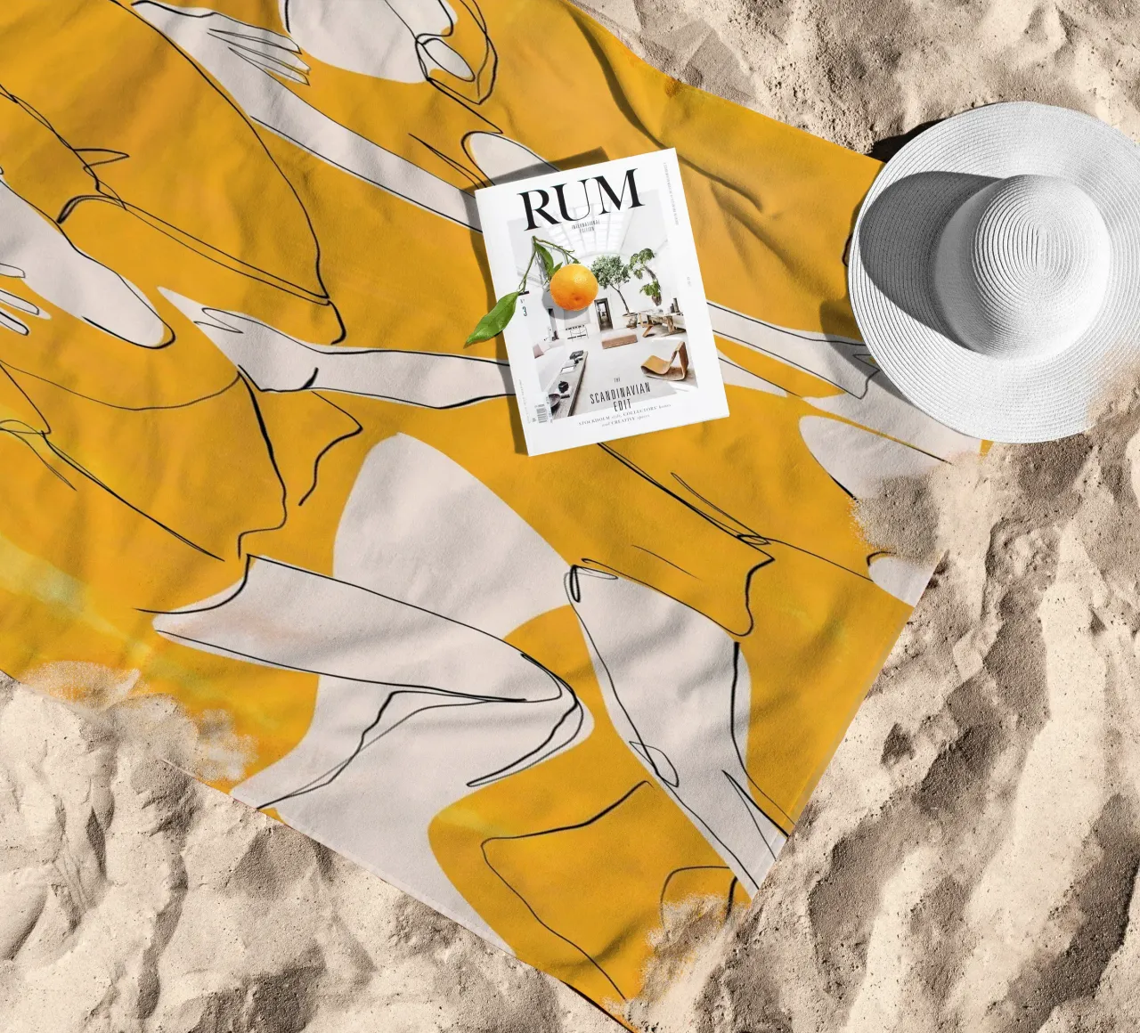 Ballare in giallo telo mare da ThingDesign