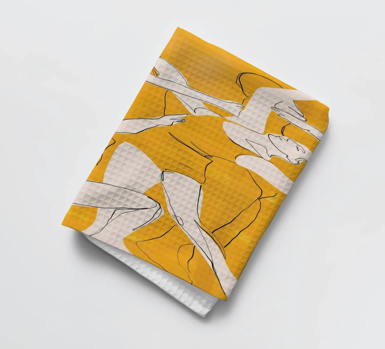 Tanzen in Gelb Geschirrtuch von ThingDesign