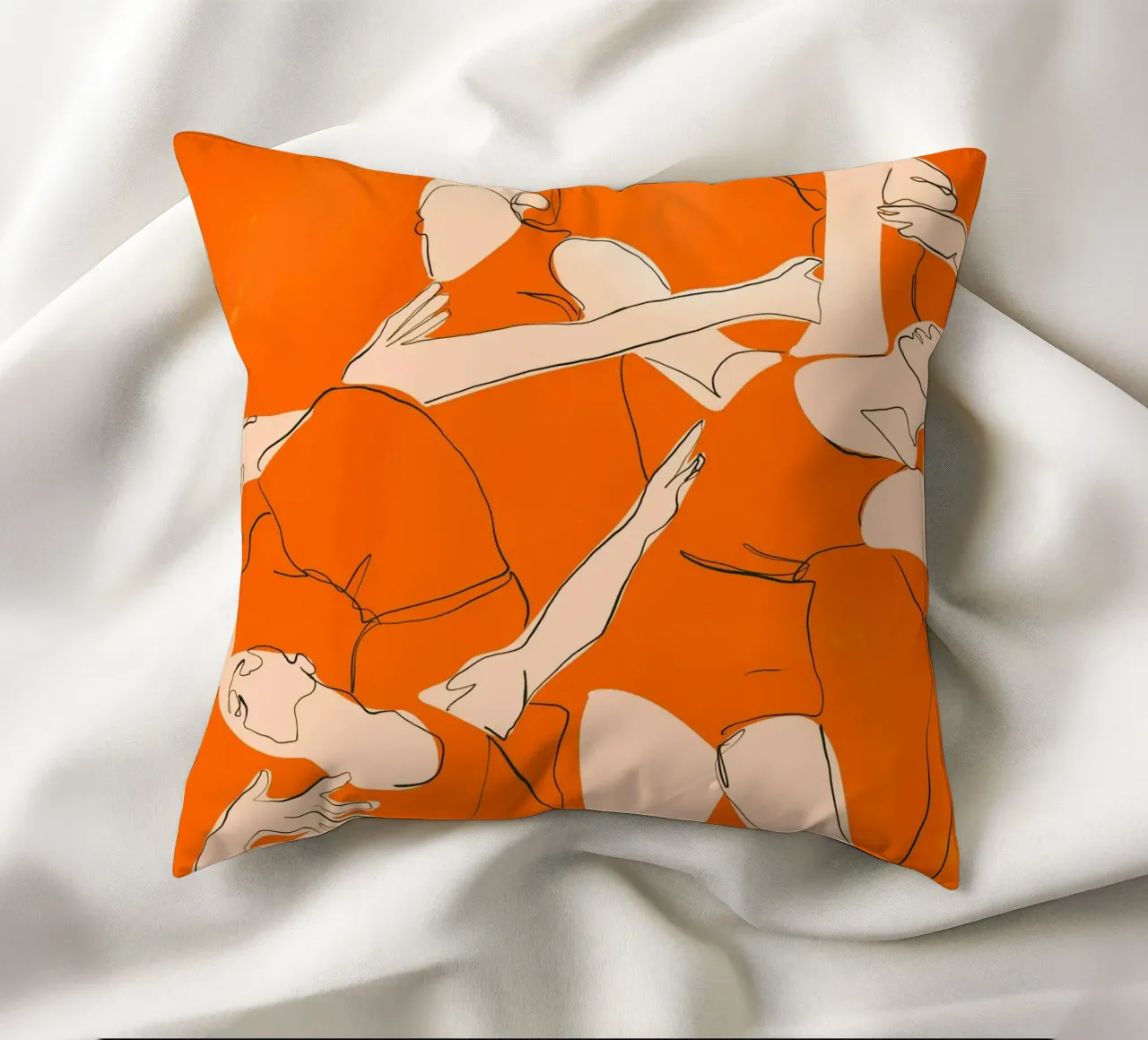 Ballare in arancione cuscino da ThingDesign