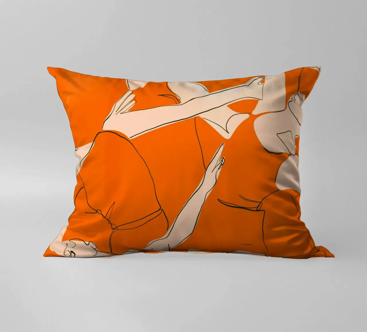 Ballare in arancione cuscino da ThingDesign