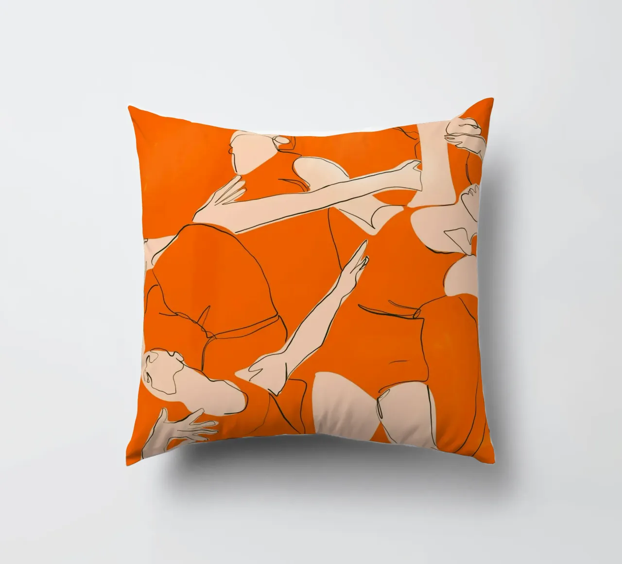 Ballare in arancione cuscino da ThingDesign