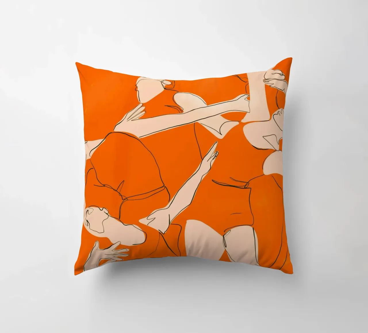 Ballare in arancione cuscino da ThingDesign