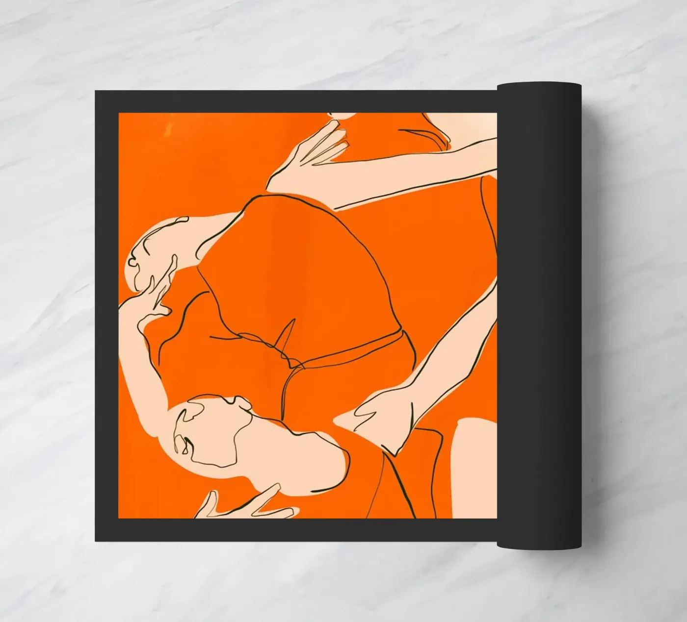 Dancing in Orange doormat by ThingDesign