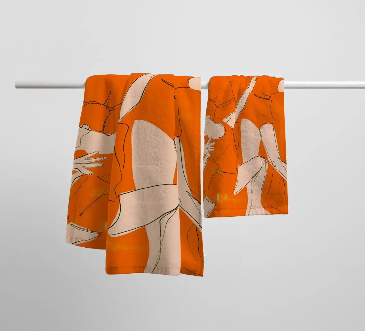 Ballare in arancione asciugamano da bagno da ThingDesign
