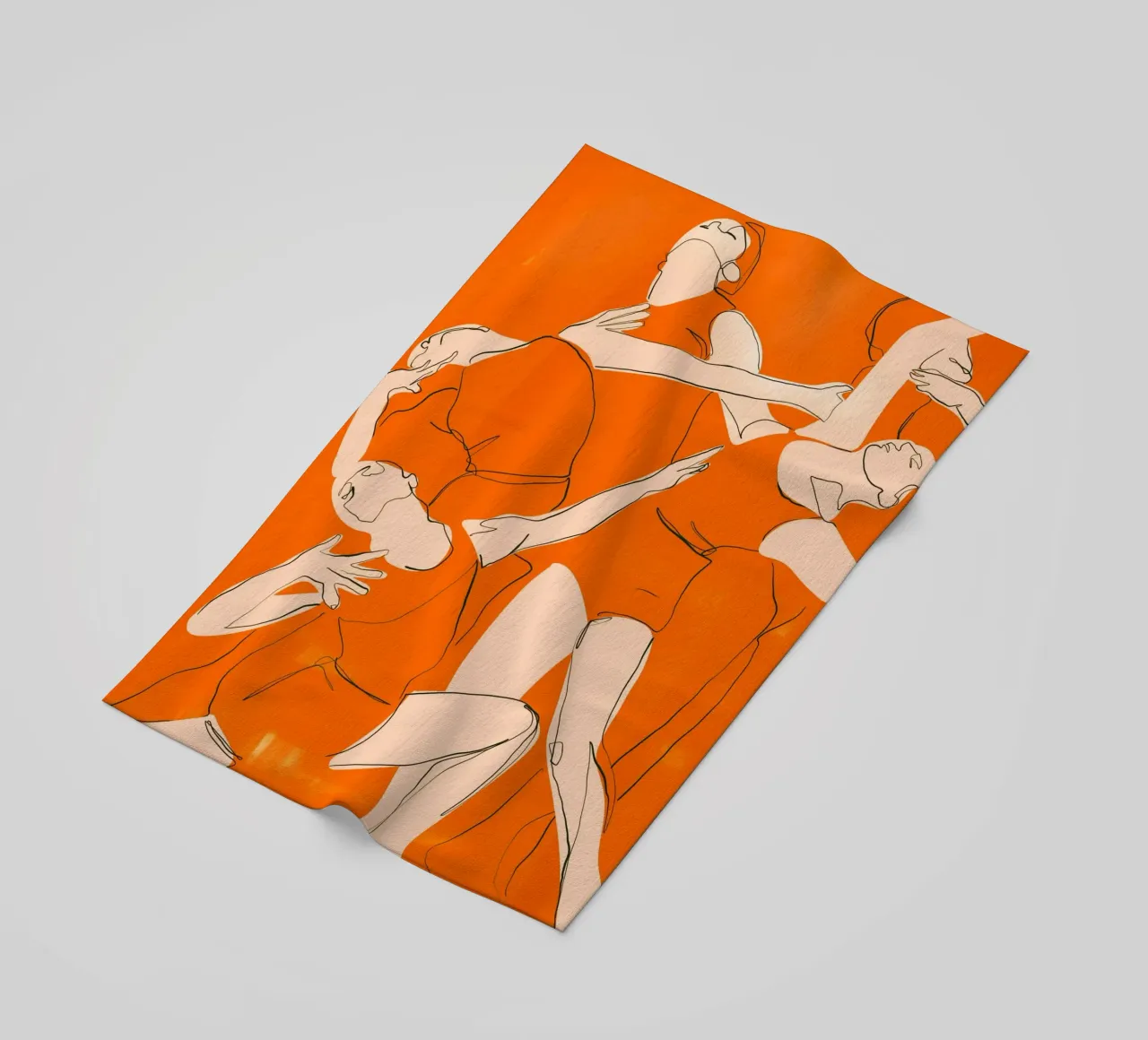 Ballare in arancione telo mare da ThingDesign