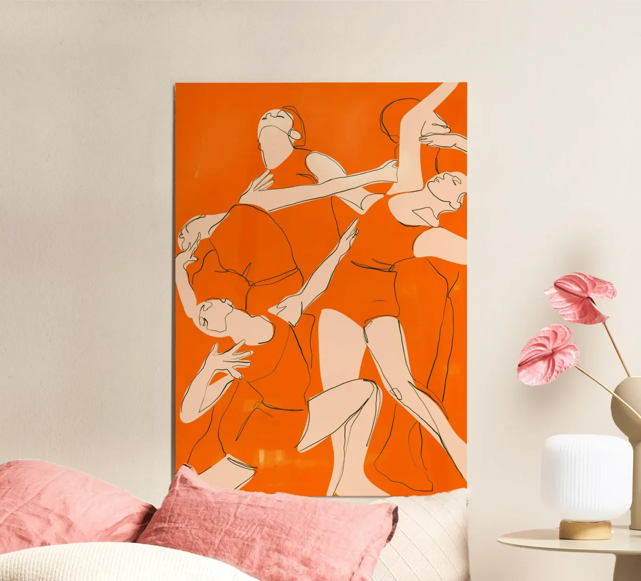 Ballare in arancione alluminio dibond da ThingDesign