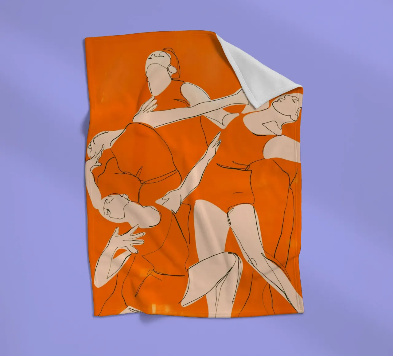 Ballare in arancione coperta in pile da ThingDesign