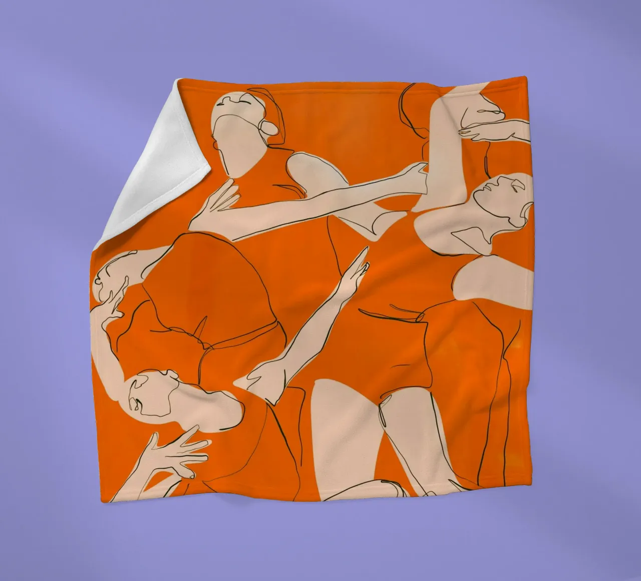 Ballare in arancione coperta in pile da ThingDesign