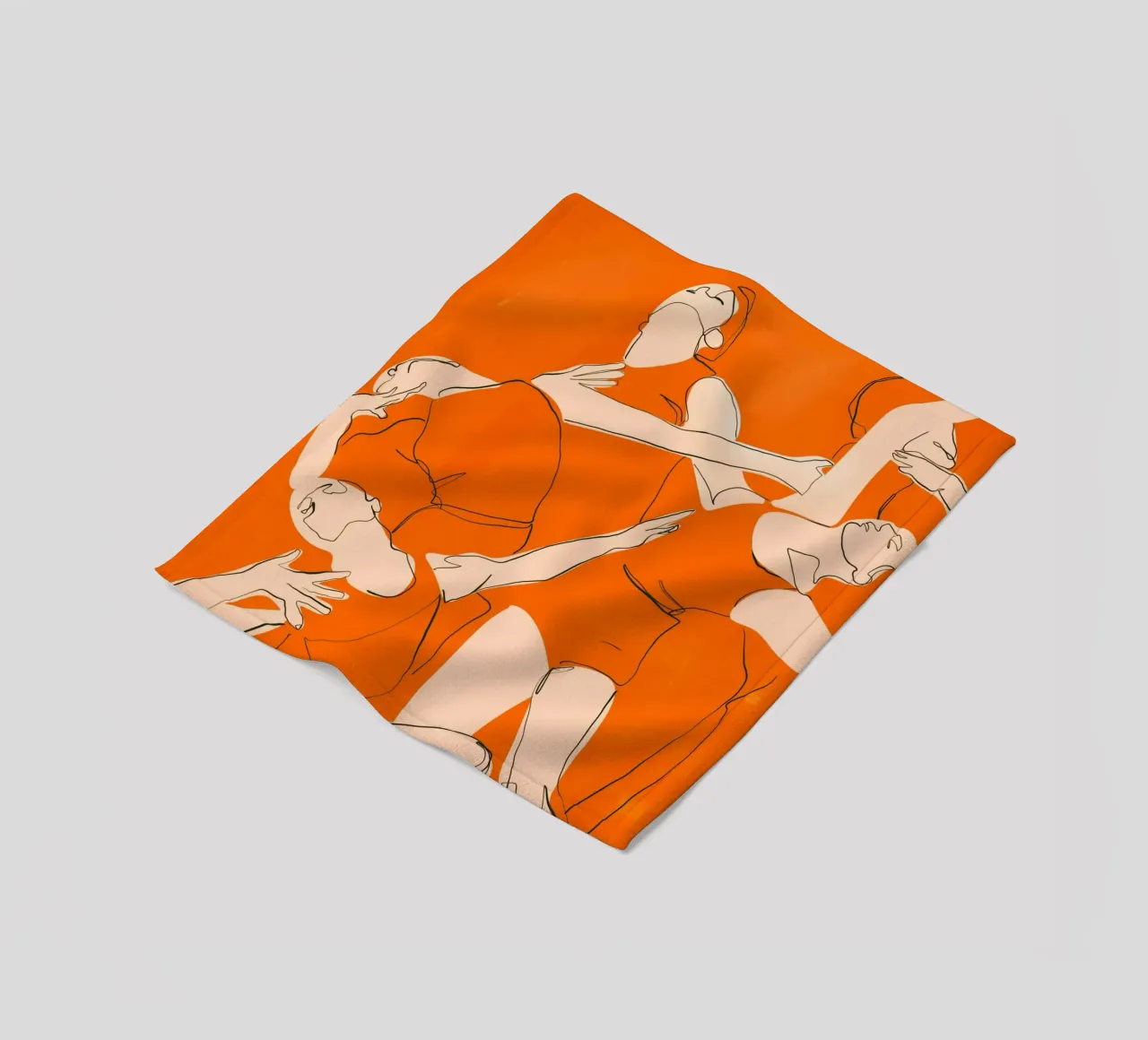 Ballare in arancione coperta in pile da ThingDesign