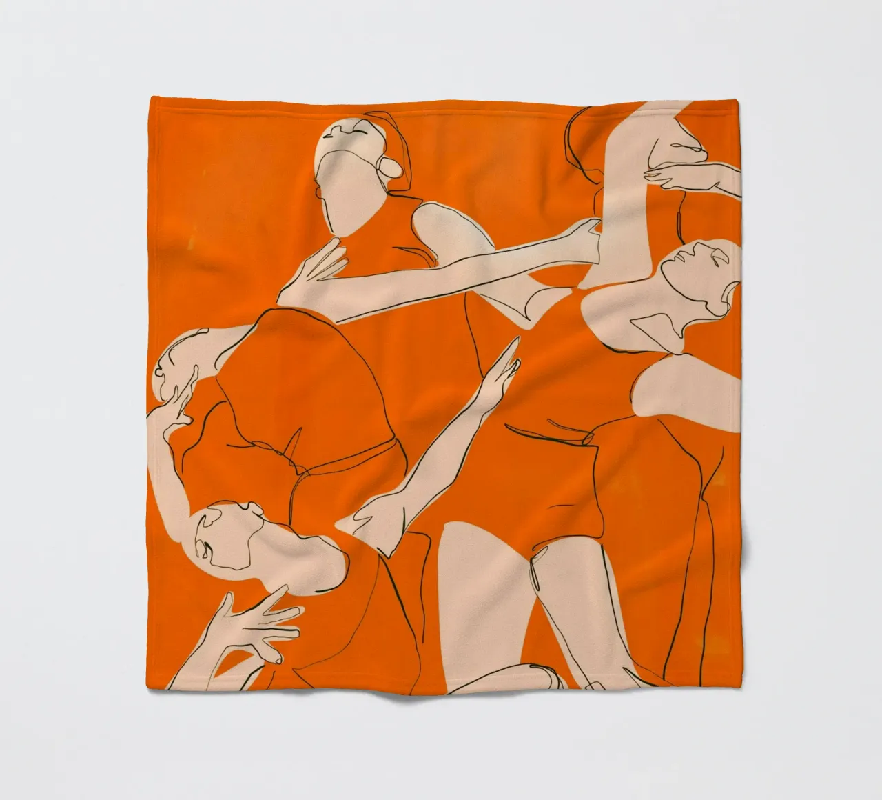Ballare in arancione coperta in pile da ThingDesign