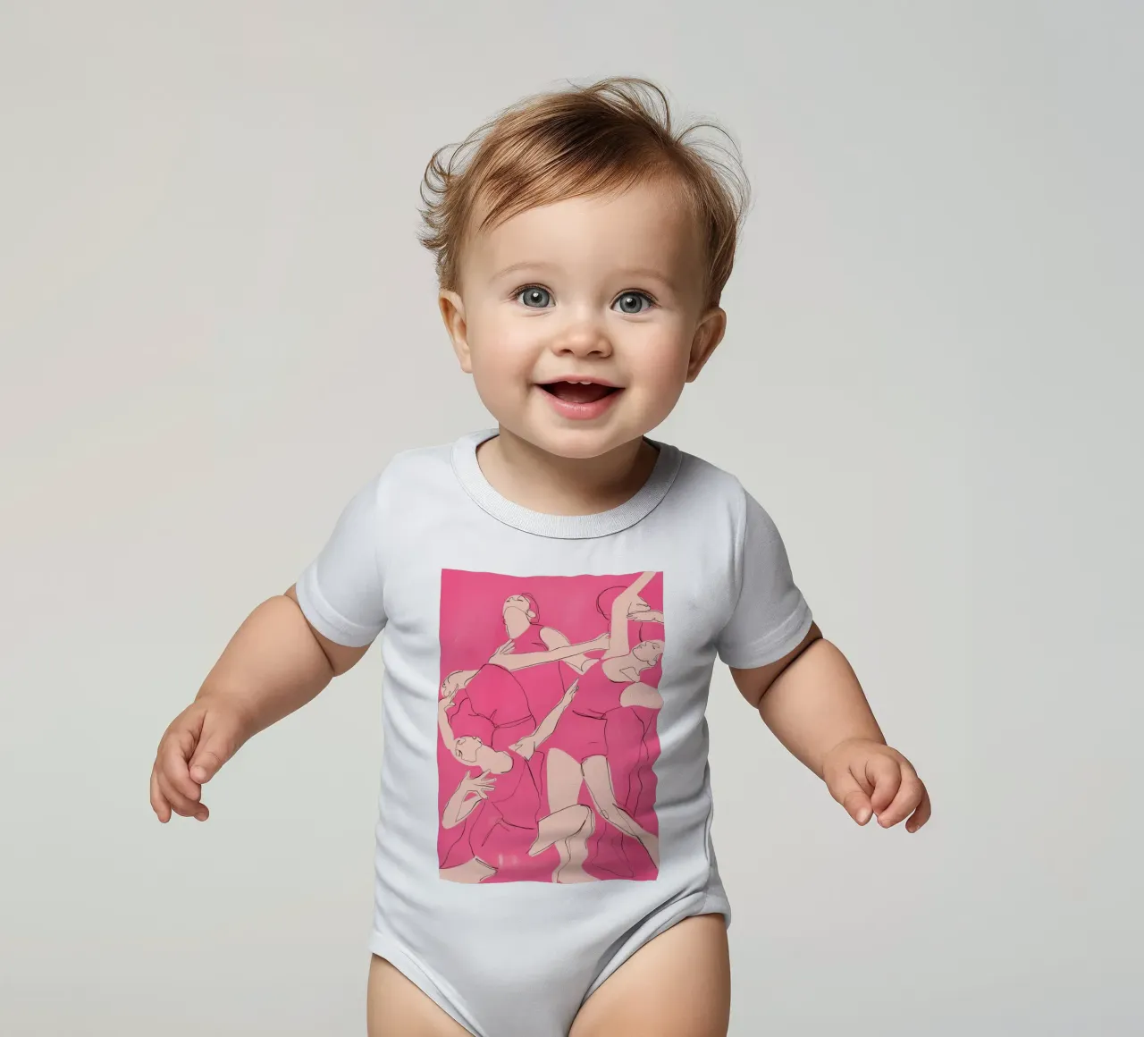 Ballare in rosa body neonato maniche corte da ThingDesign