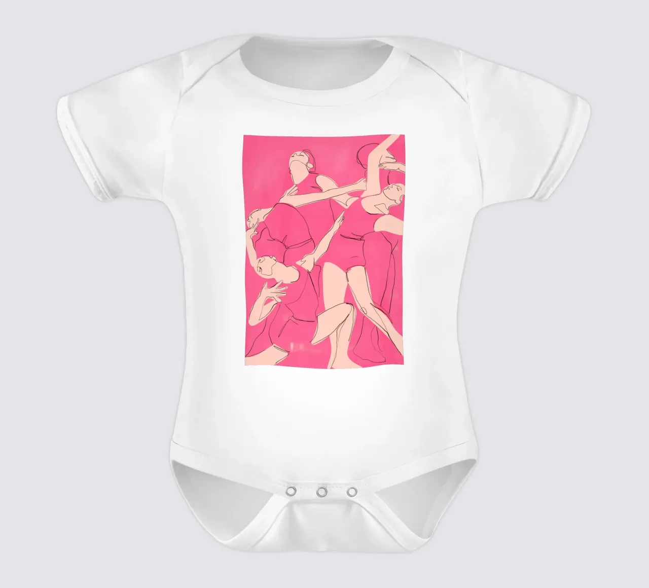 Ballare in rosa body neonato maniche corte da ThingDesign