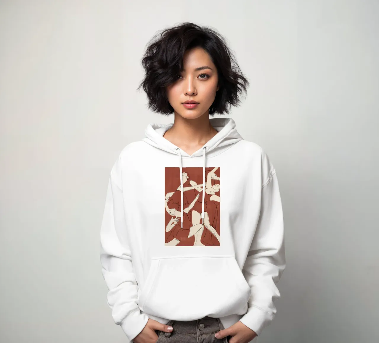 Danza in terracotta felpa con cappuccio da ThingDesign